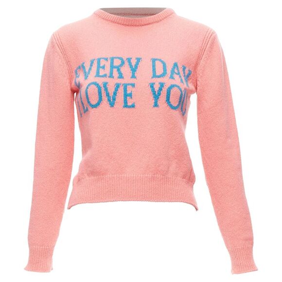 Alberta Ferretti Everyday I Love You cashmere cropped sweater